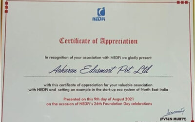Appreciated by NEDFI for setting an example in the start-up eco system of the North East India (2021)