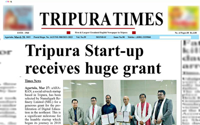 Tripura start-up aAHARAN receives huge grant from NRL