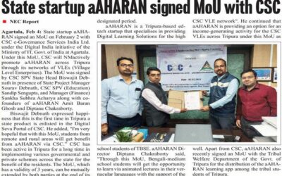 State startup aAHARAN signed MoU with CSC